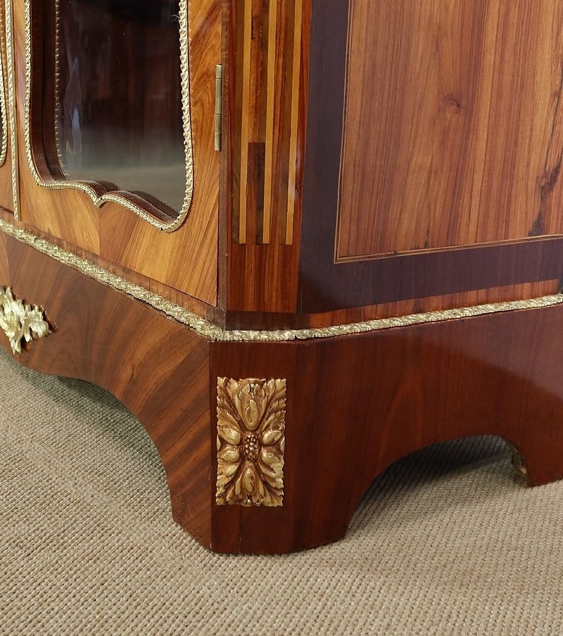 photo buy Small Showcase In Precious Wood In The Style Of Louis XIV, Napoleon III Period, 1850