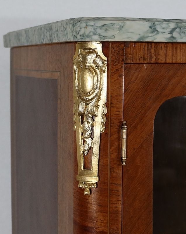 Small Showcase In Precious Wood, Transition Louis XV / Louis XVI Style, Early 20th Century photo buy