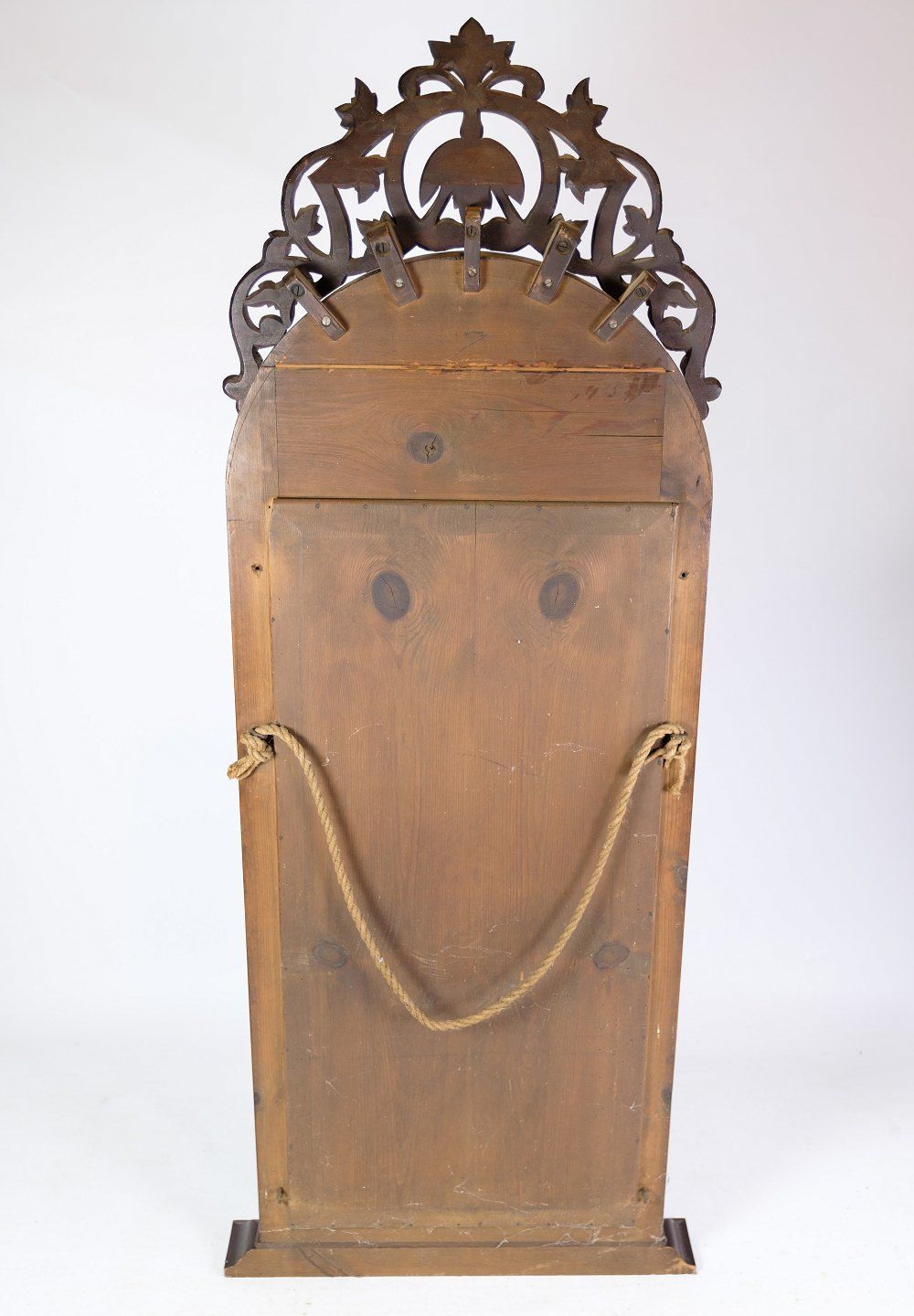 Antique Christian VIII Mirror With Decoration In Mahogany From Around The 1860s. photo vinterior