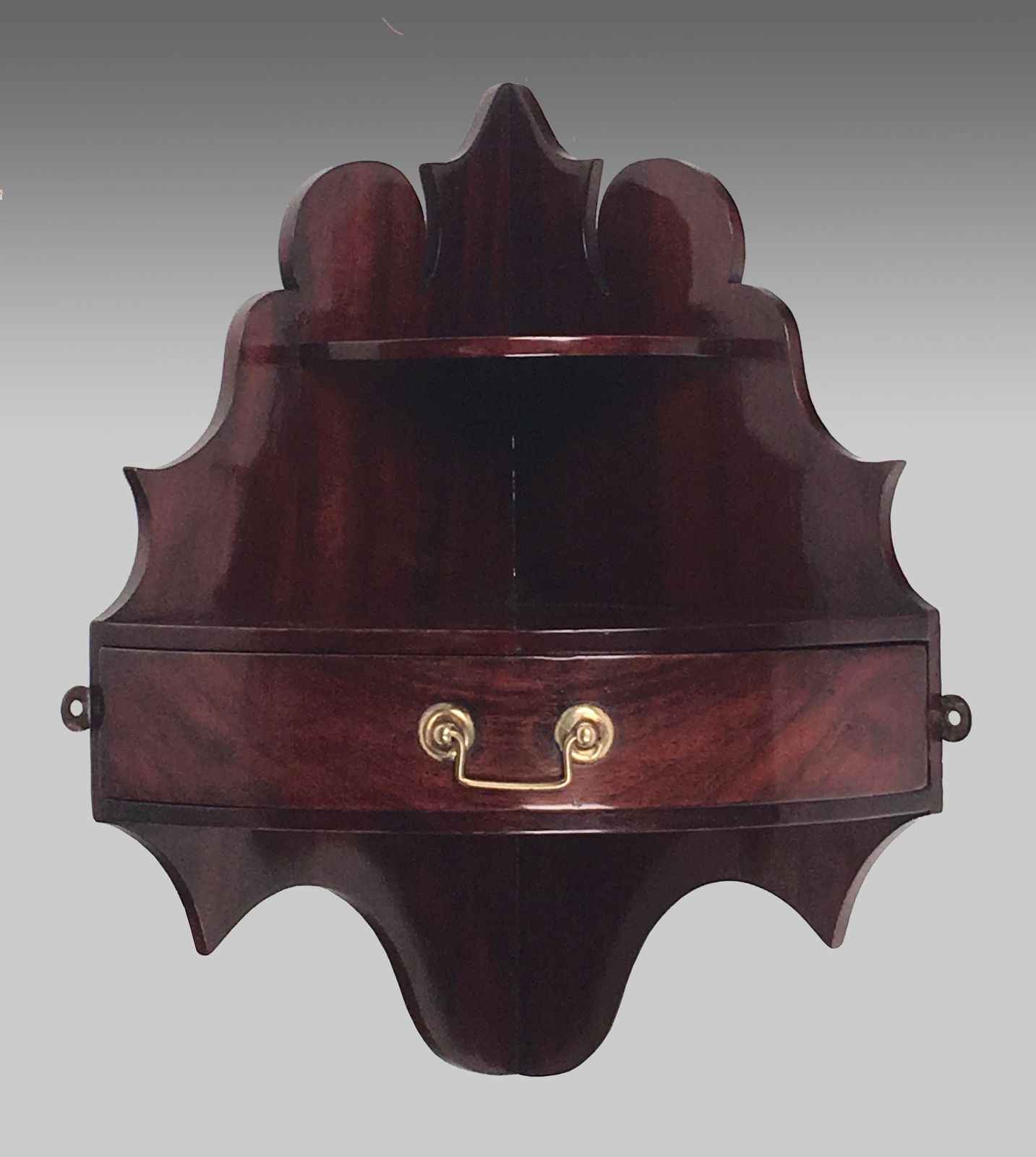 Pair Of Antique West African Padouk Corner Shelves photo furniture