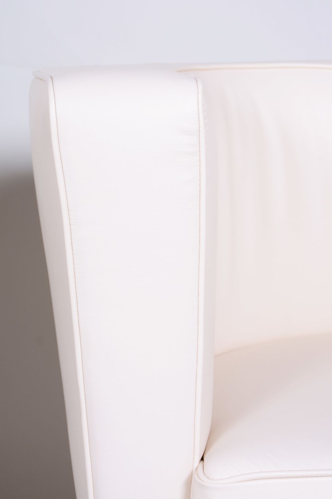 White Leather Halabala Armchairs Made In 1930s Czechia   Fully Restored photo Furniture