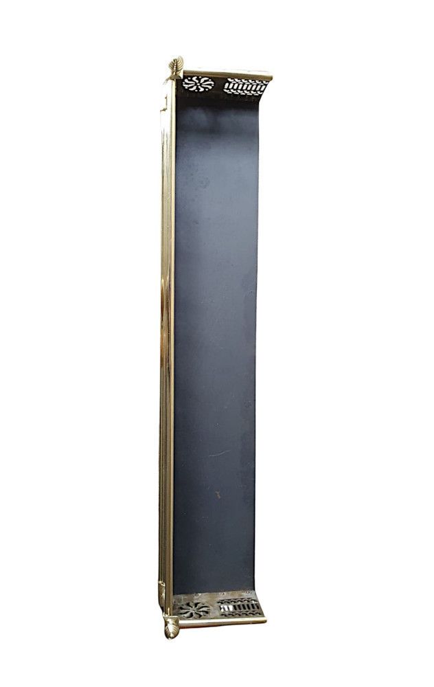 A Very Fine 19th Century Fully Restored Brass Curb Fender photo for sale