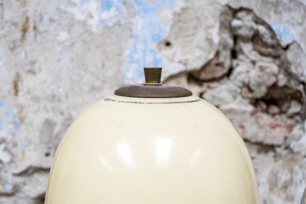Vloerlamp Van Messing En Gelakt Aluminium, Ca. Jaren 1950 photo for sale
