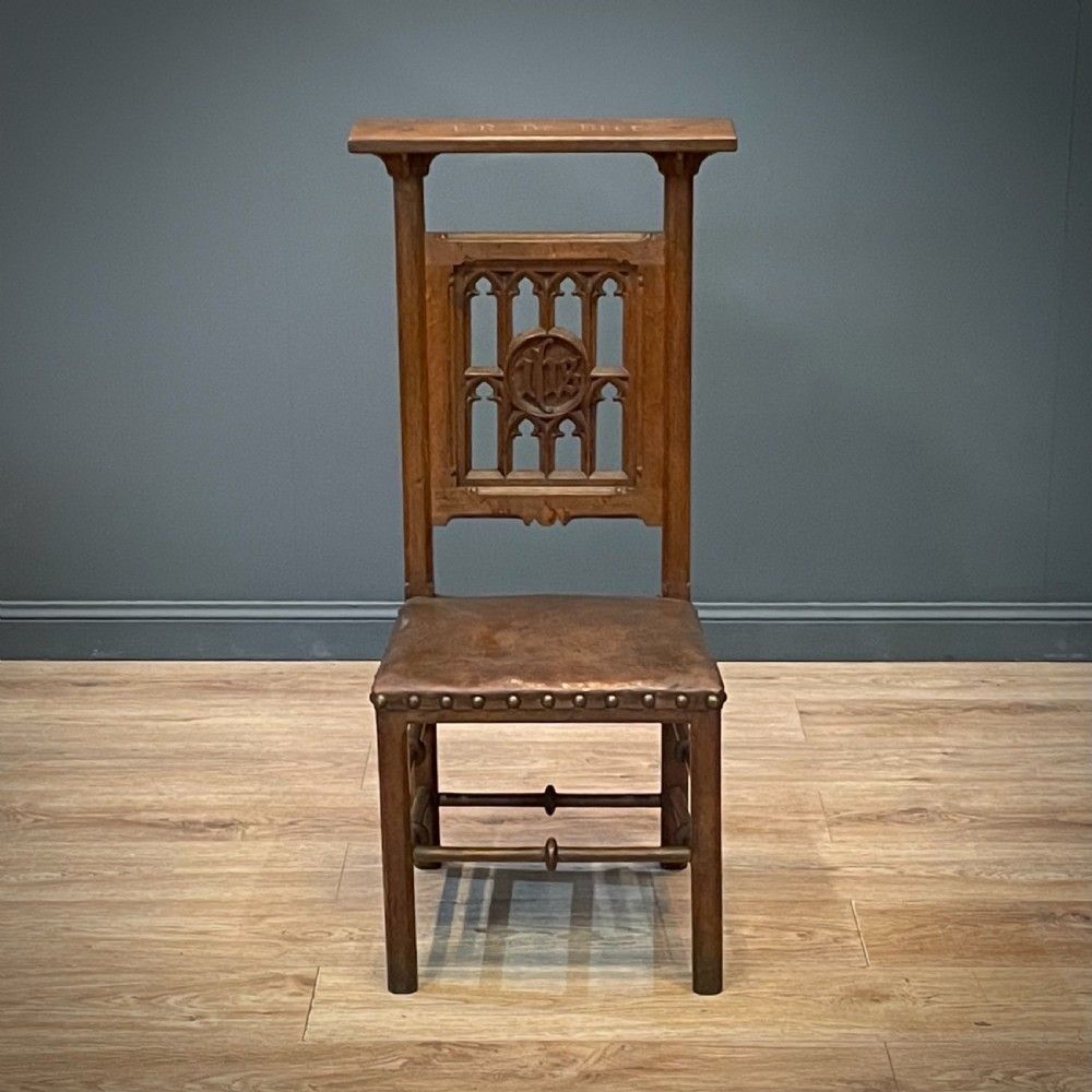 Attractive Antique Rustic Flemish Victorian Carved Oak Gothic Hall Church Chair photo for sale