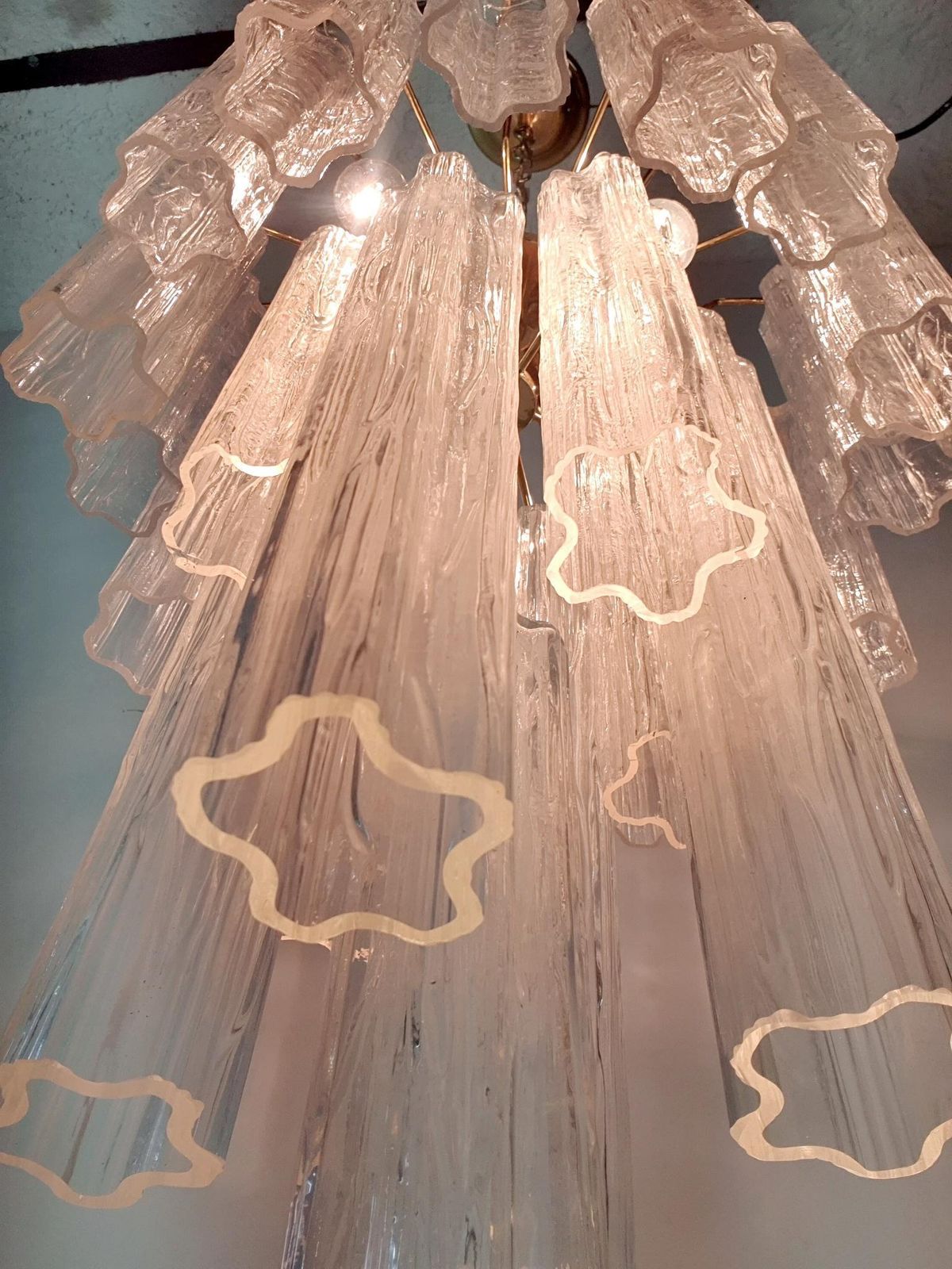 Chandelier "Tronchi" By Toni Zuccheri For Venini, 1960s photo buy