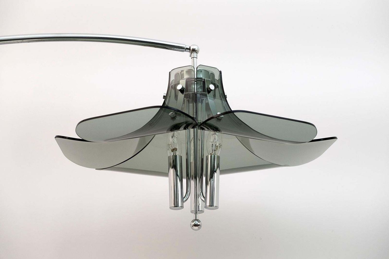 Fontana Arte Vintage Italian Arc Floor Lamp By Max Ingrand, 1970s photo for sale