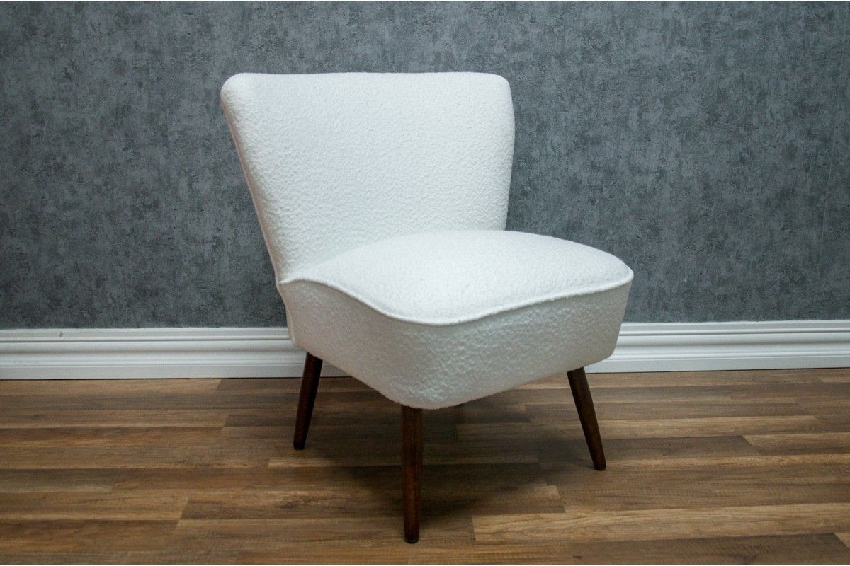 Bouclé Cocktail Chair, 1950s, Vintage