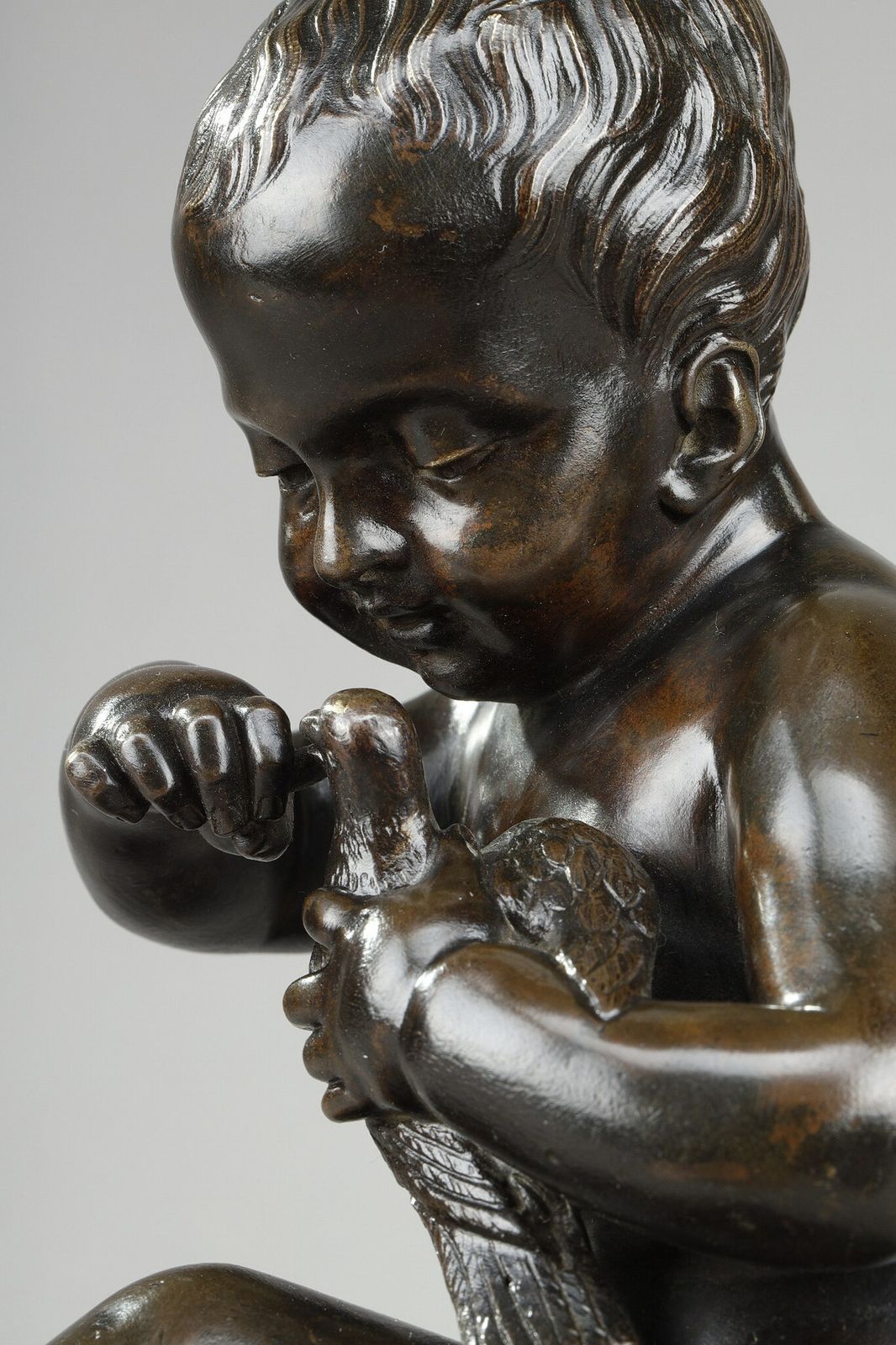 1479.0 Bronze "The Girl With The Bird And The Shell" After Pigalle photo