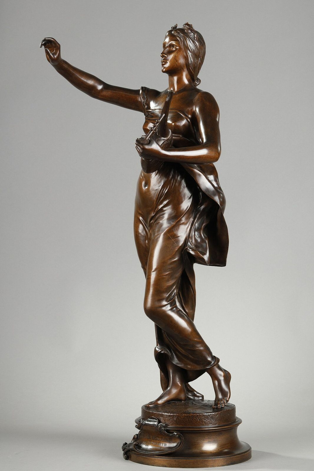Bronze Sculpture, "Muse Des Bois", After Henri Louis Levasseur photo furniture