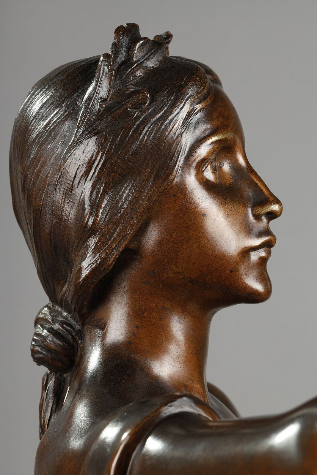 4436.0 Bronze Sculpture, "Muse Des Bois", After Henri Louis Levasseur photo