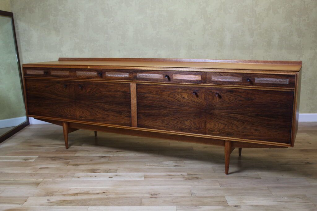 3100.0 Scarce Archie Shine Rosewood And Teak Berkshire Sideboard By Robert Heritage photo