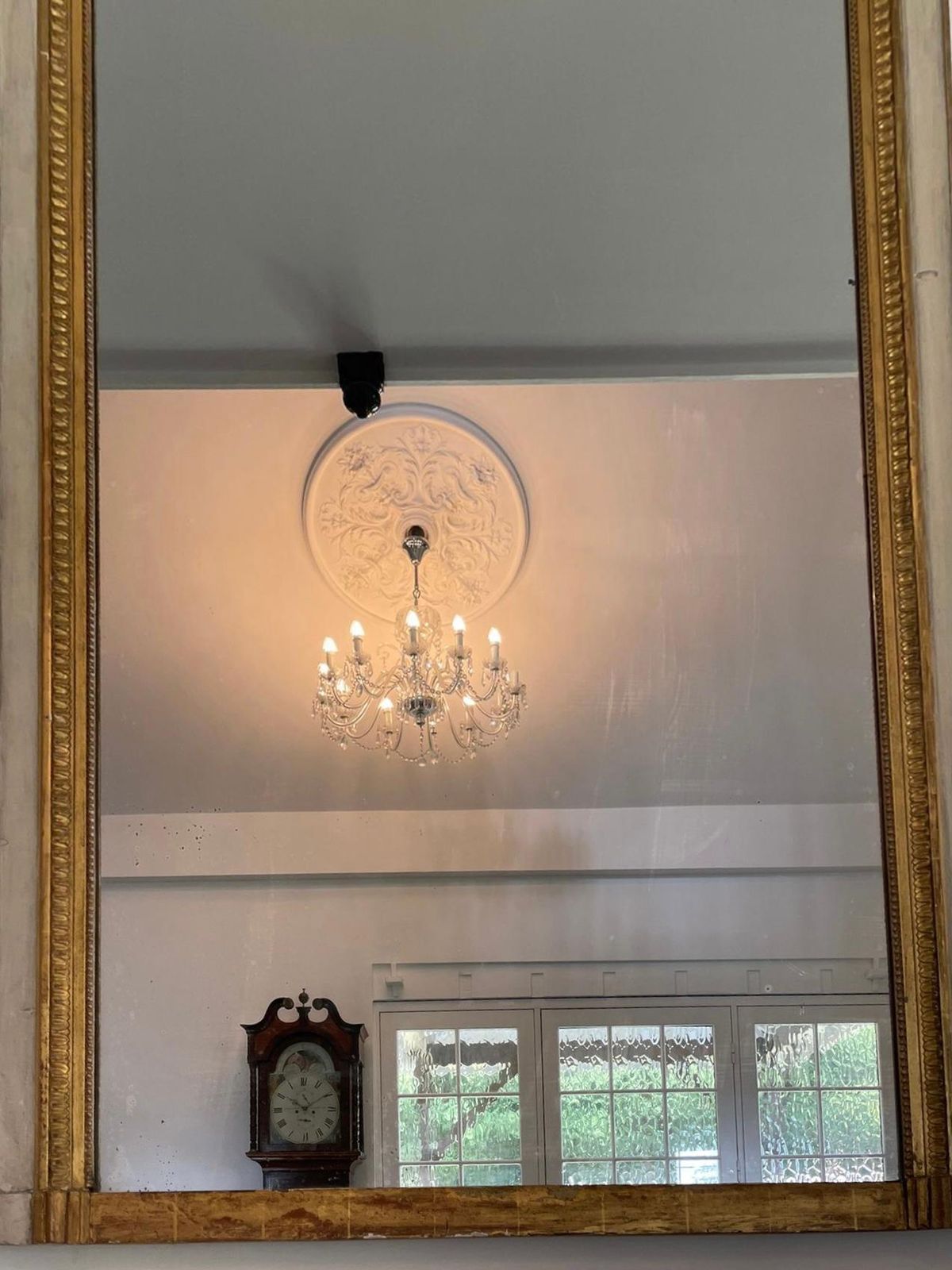 Large Antique Victorian Quality Giltwood And White Painted Overmantle Mirror photo vinterior