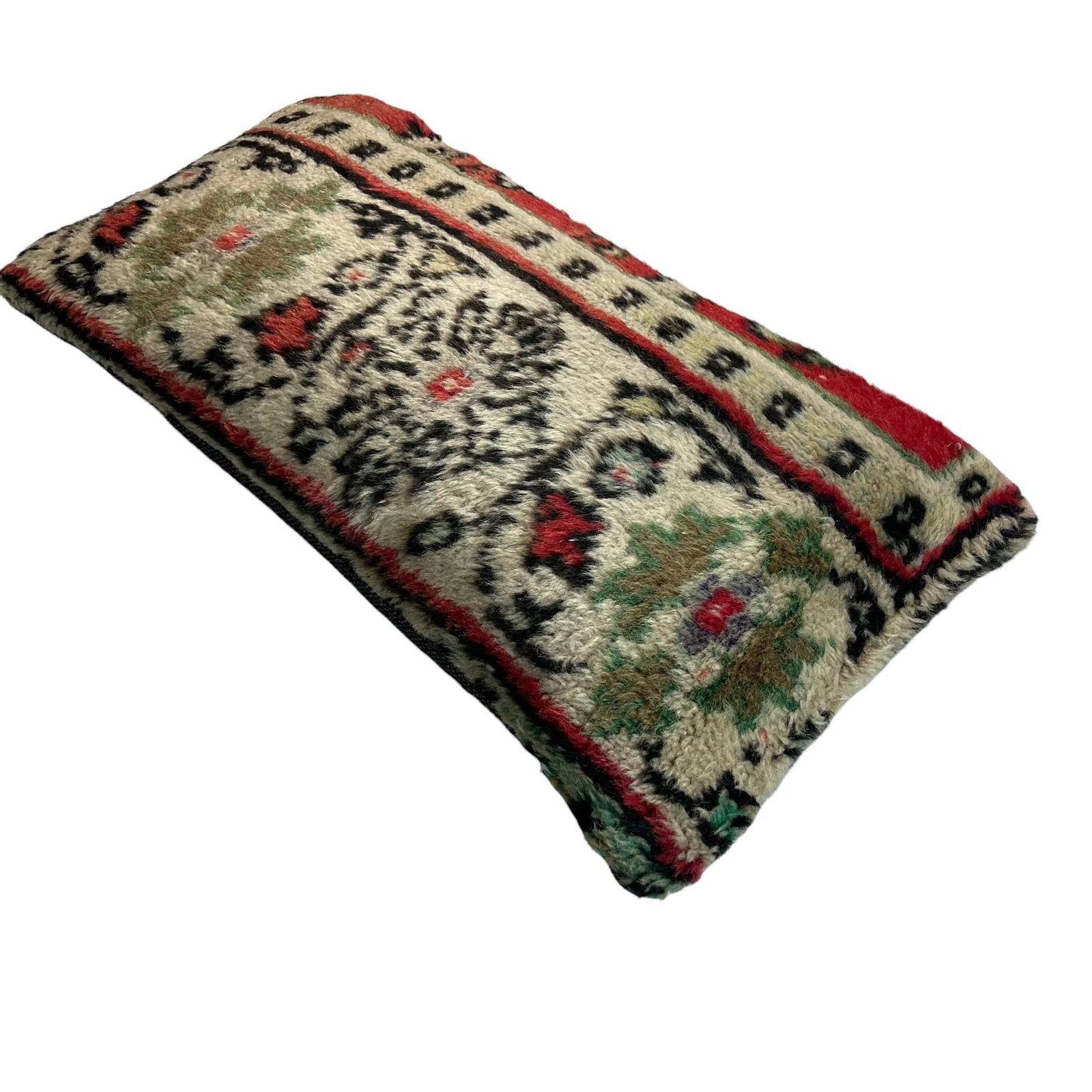 Vintage Hand Made Rug Cushion Cover, Decorative Rug Pillow Cover, Large Vintage Turkish Rug Cushion Cover photo vintage