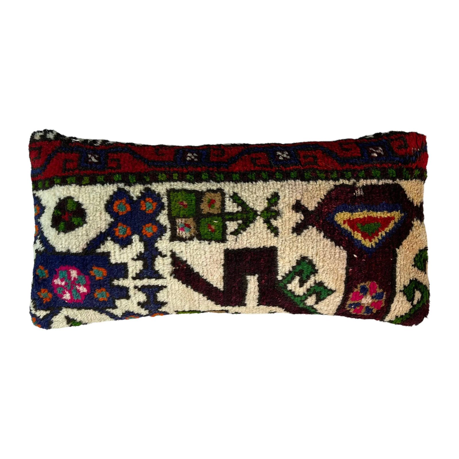 Vintage Hand Made Rug Cushion Cover,  Decorative Rug Pillow Cover, Large Vintage Turkish Rug Cushion Cover