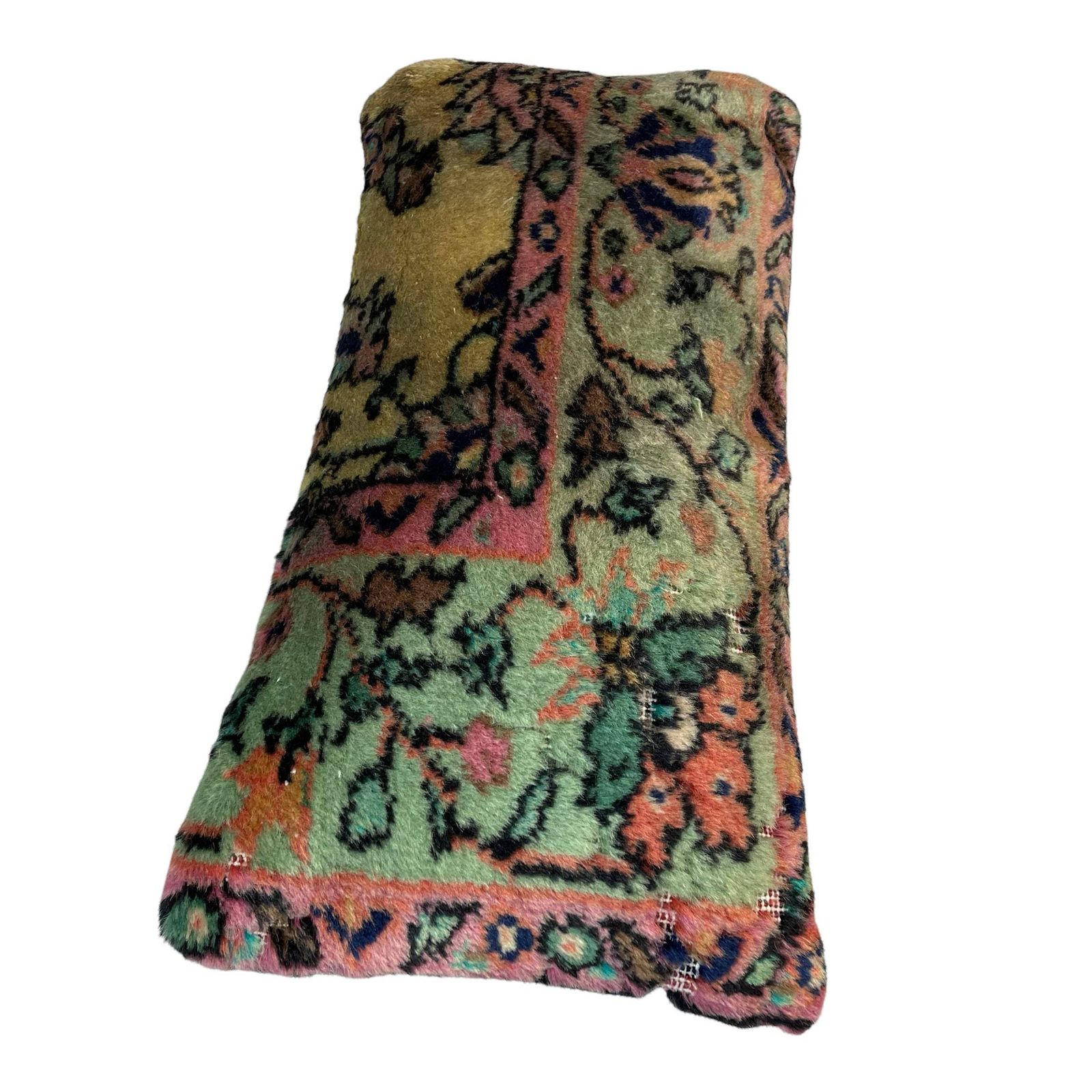 Vintage Hand Made Rug Cushion Cover, Decorative Rug Pillow Cover, Large Vintage Turkish Rug Cushion Cover photo Textiles