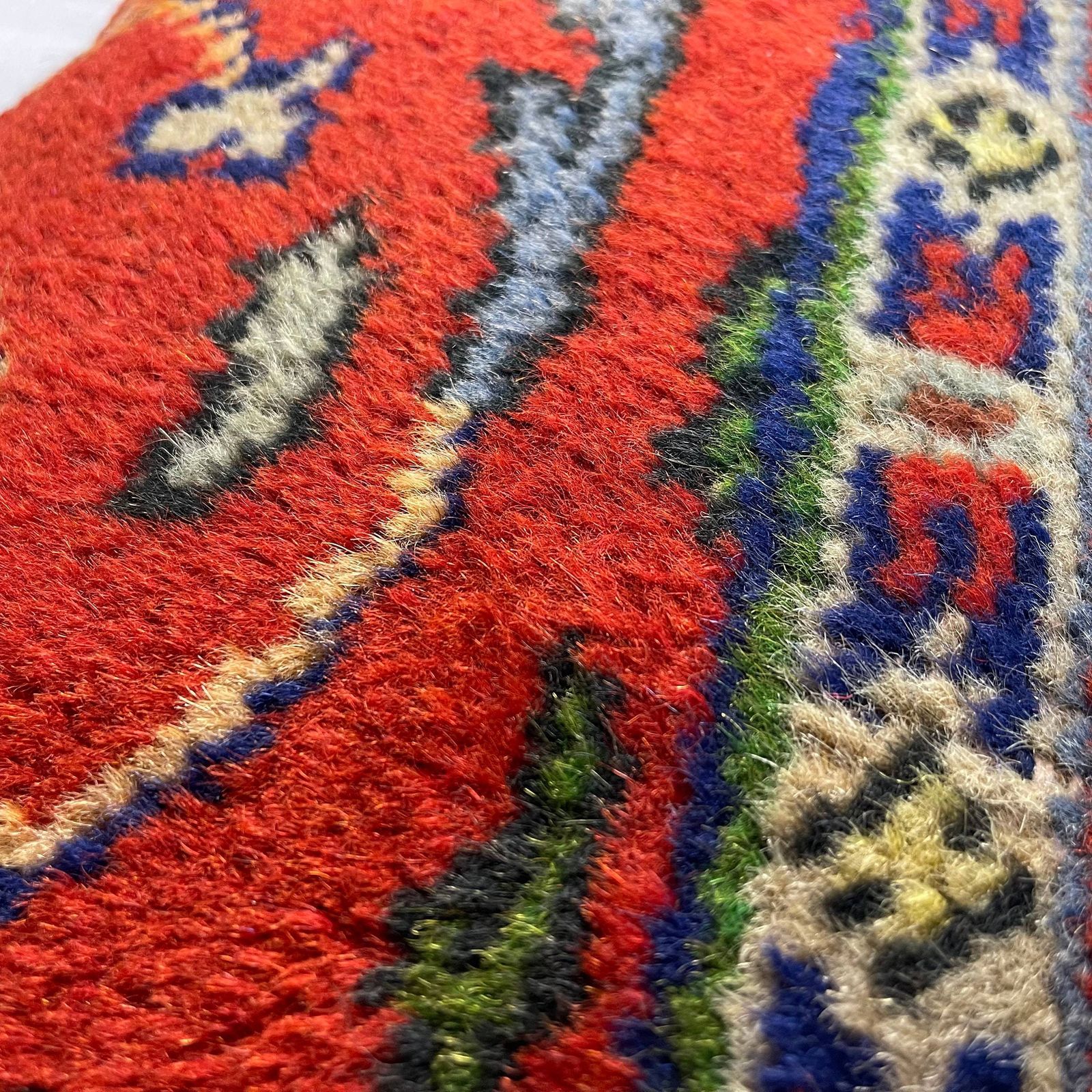 photo for sale Vintage Hand Made Rug Cushion Cover, Decorative Rug Pillow Cover, Large Vintage Turkish Rug Cushion Cover