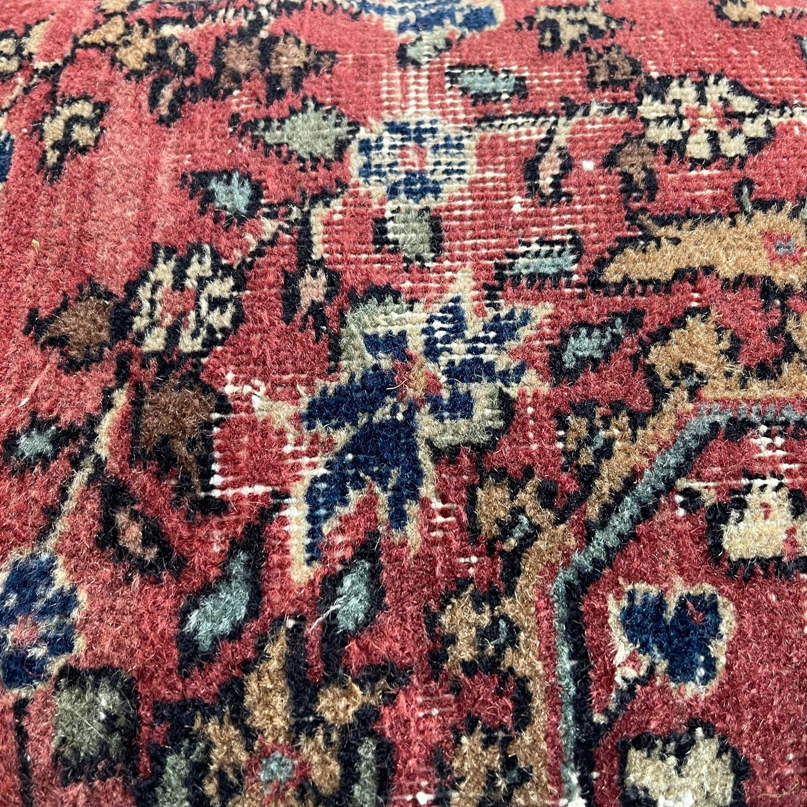 Vintage Hand Made Rug Cushion Cover,  Decorative Rug Pillow Cover, Large Vintage Turkish Rug Cushion Cover photo for sale