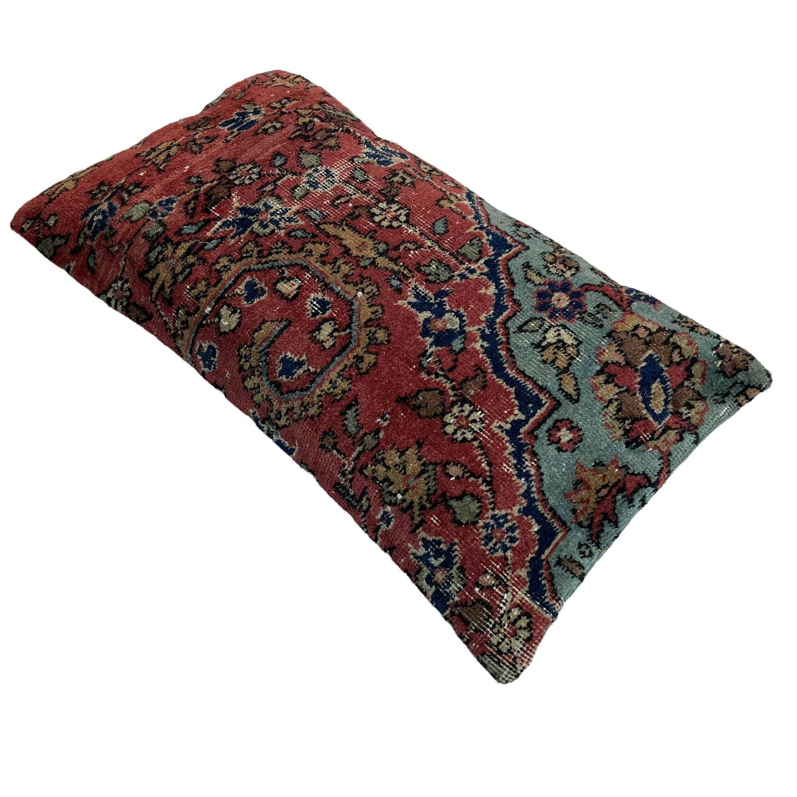 Vintage Hand Made Rug Cushion Cover,  Decorative Rug Pillow Cover, Large Vintage Turkish Rug Cushion Cover photo vintage