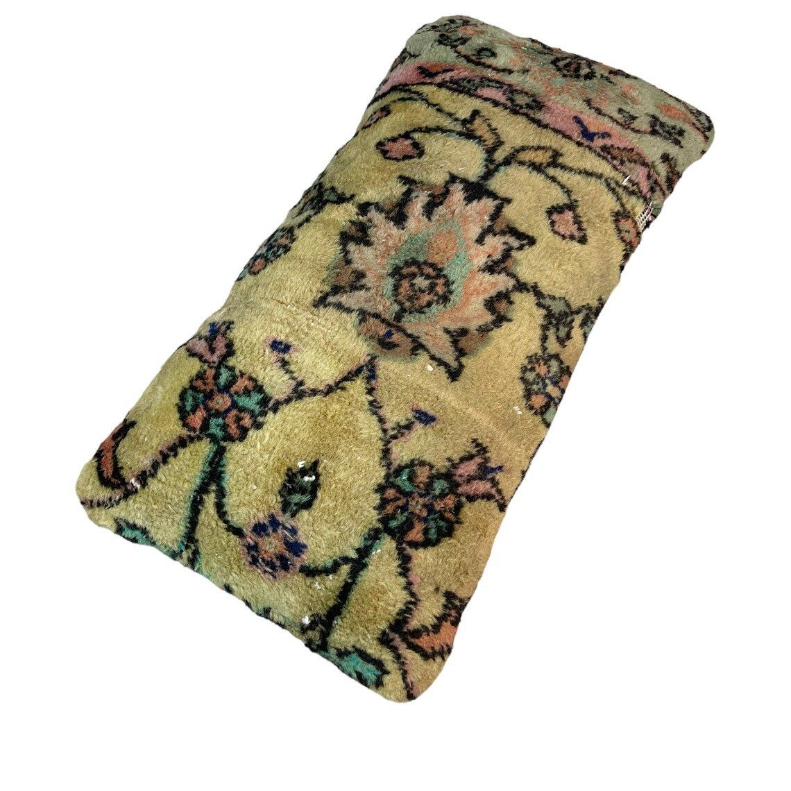 12'' X 24'' Vintage Hand Made Rug Cushion Cover, 30 X 60 Cm Decorative Rug Pillow Cover, Large Vintage Turkish Rug Cushion Cover photo furniture