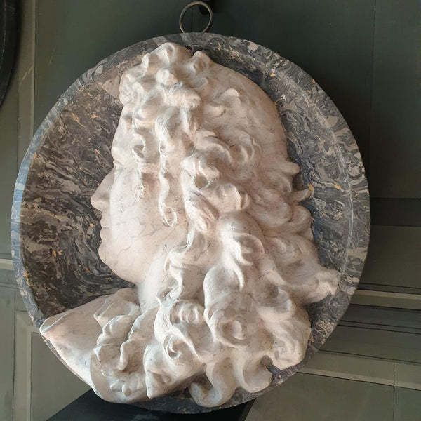 A Pair Of Scagliola Roundels, 1800s photo 1320.0