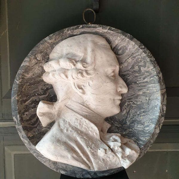 Art A Pair Of Scagliola Roundels, 1800s photo
