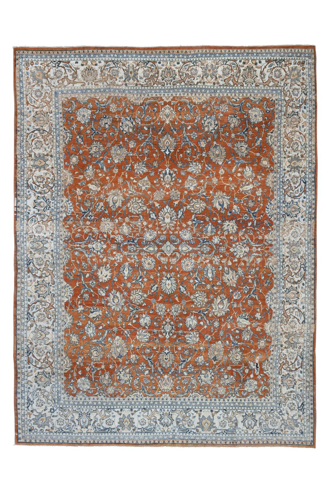 Tapis turc vintage rouge grand format, années 1970 - 265 x 360