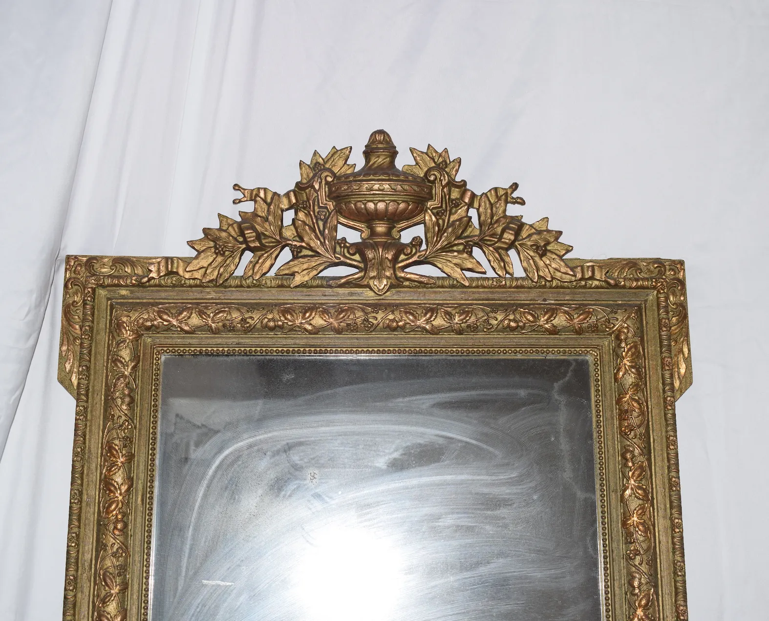 A French Napoleon III Gilt Gold Mirror With A Stucco Plaster Frame photo Home Decor