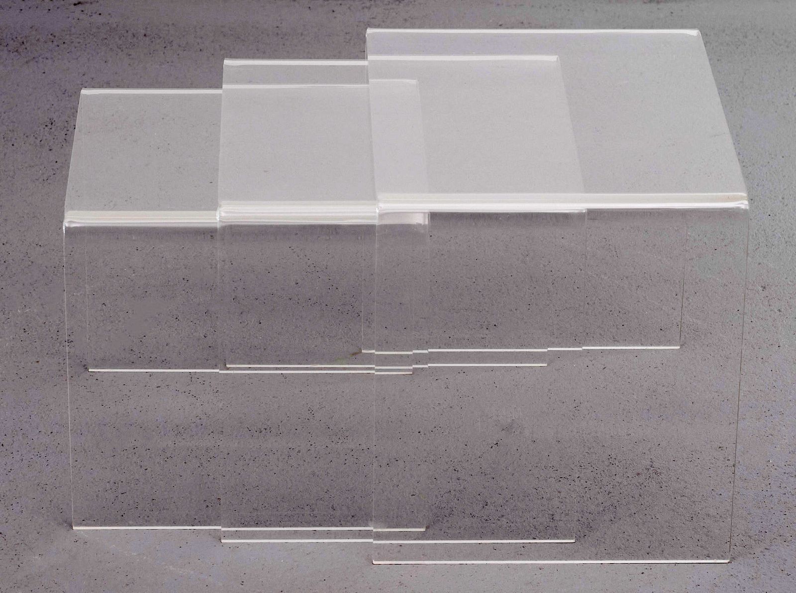 Lucite Set Nesting Tables, 1970s, France photo Furniture