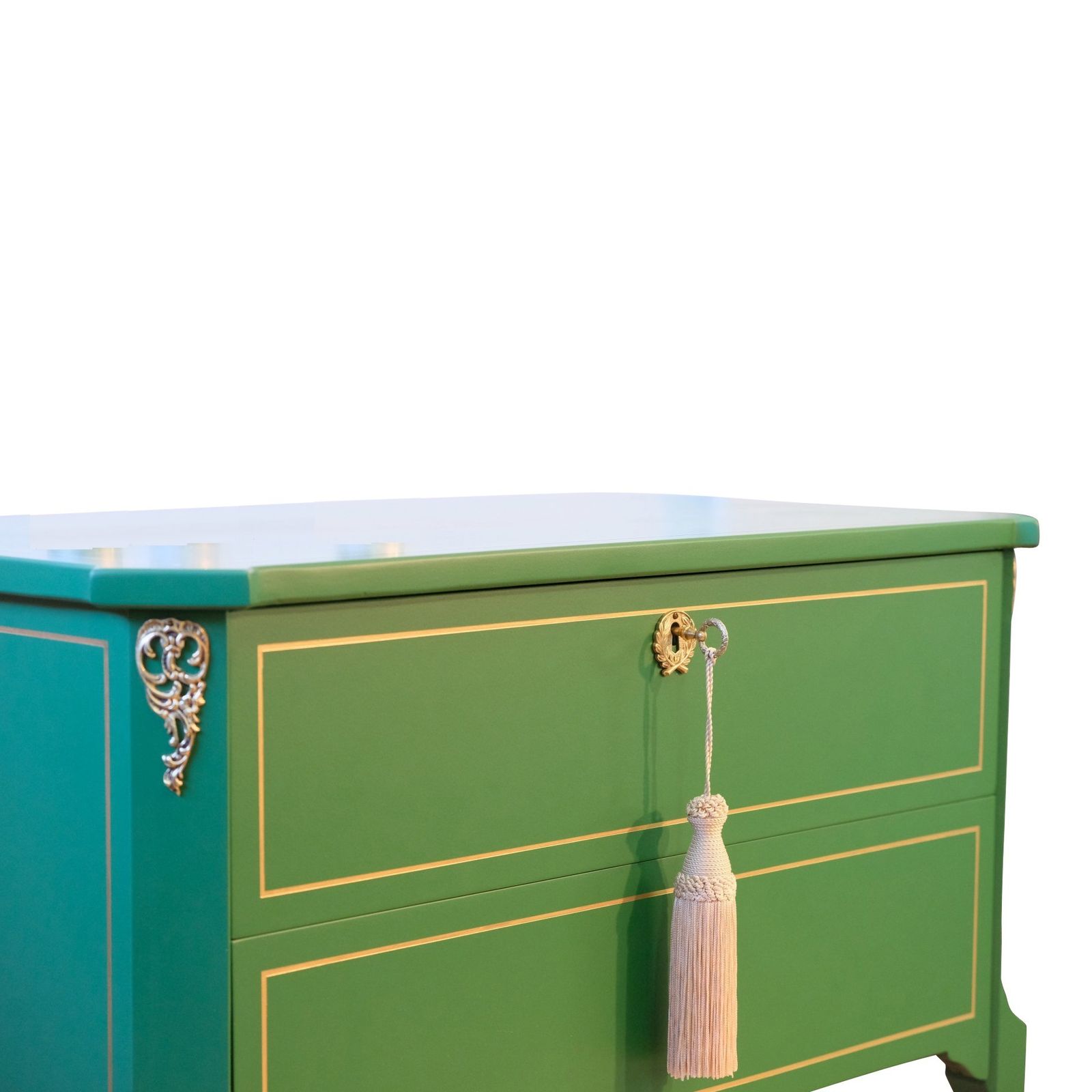 Gustavian Style Commode In Green With Detailing photo buy