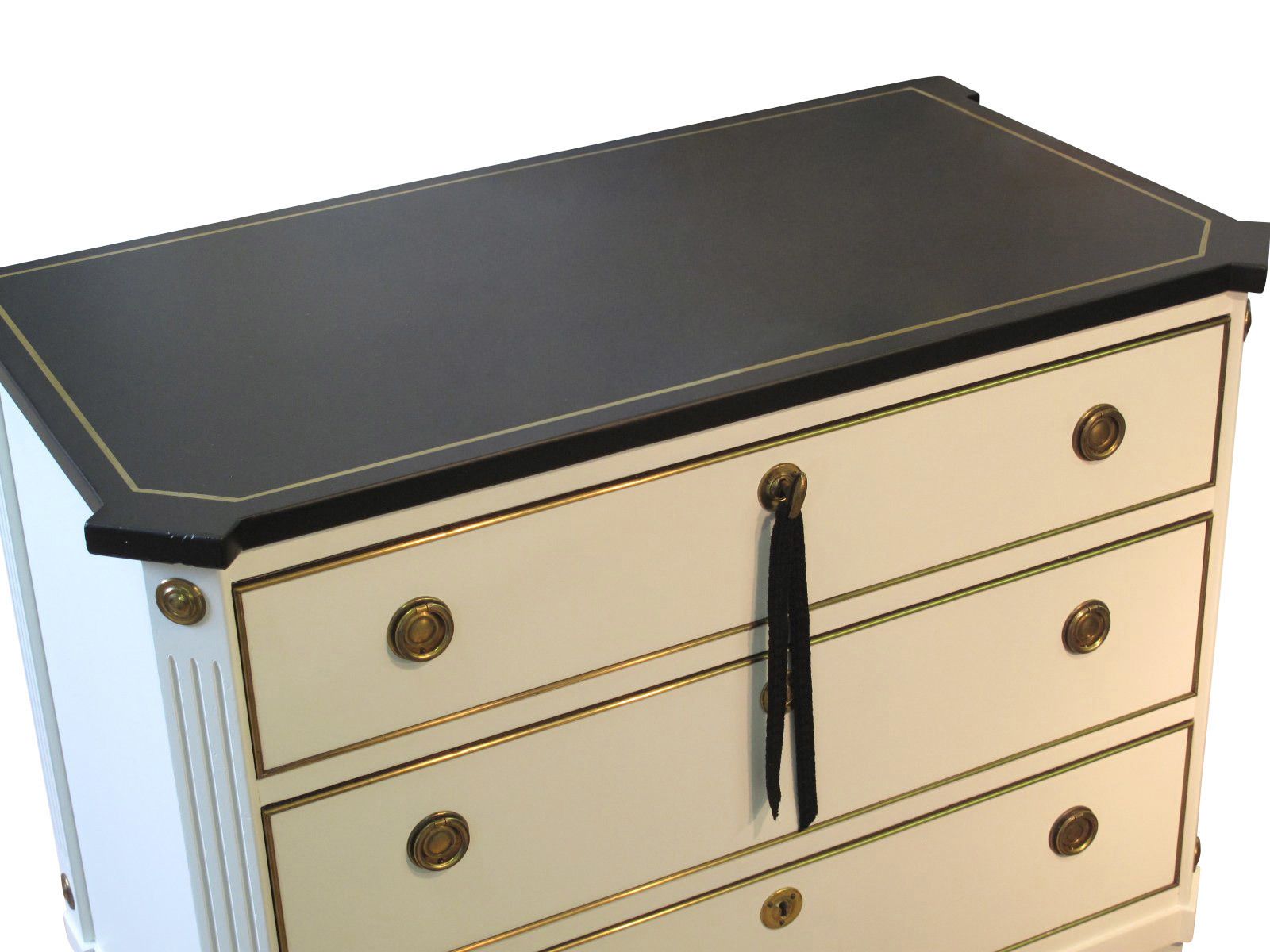 Vintage Gustavian Antik Byrå White Chest photo furniture
