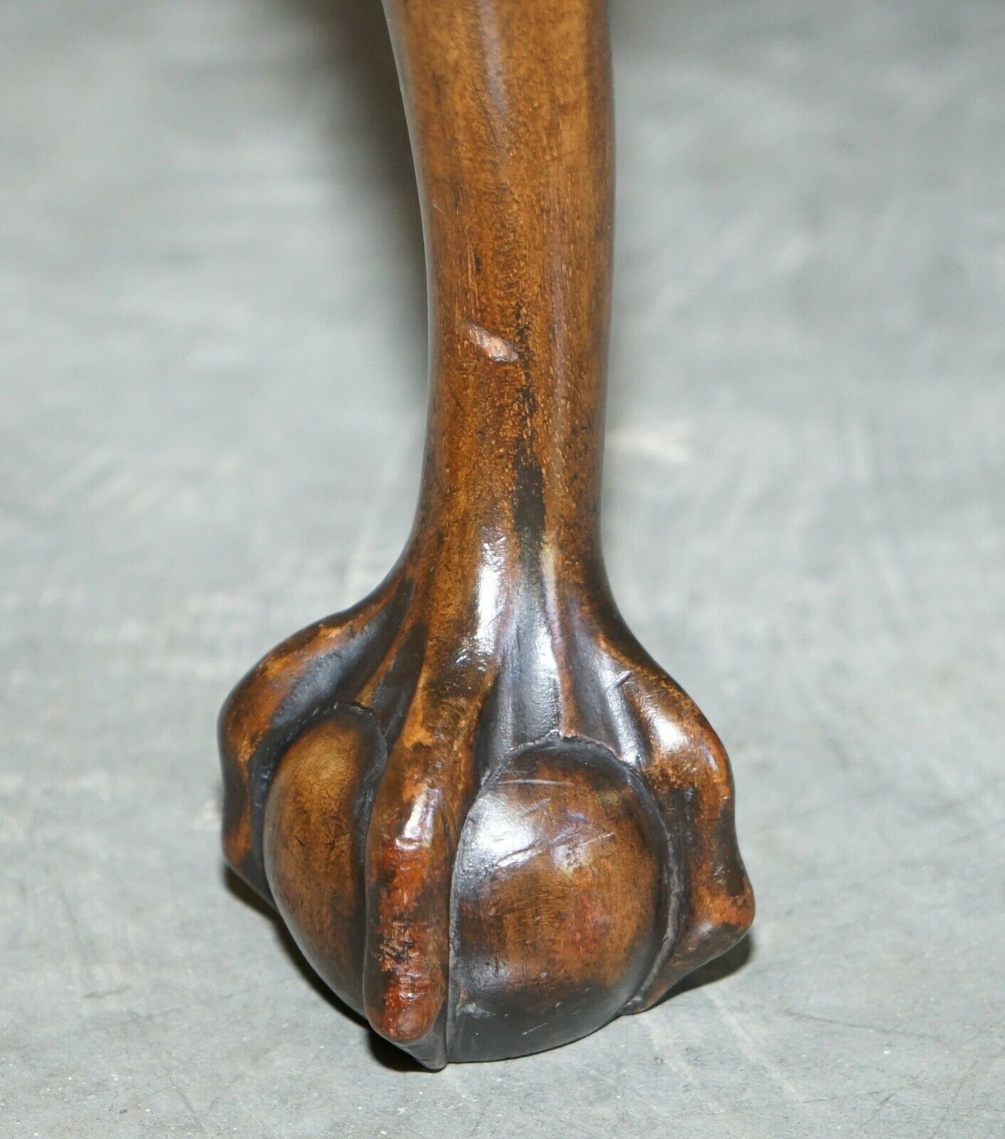 Furniture Fine Thomas Clarkson & Son Ltd Circa 1940 Hand Carved Claw & Ball Foot Stool photo