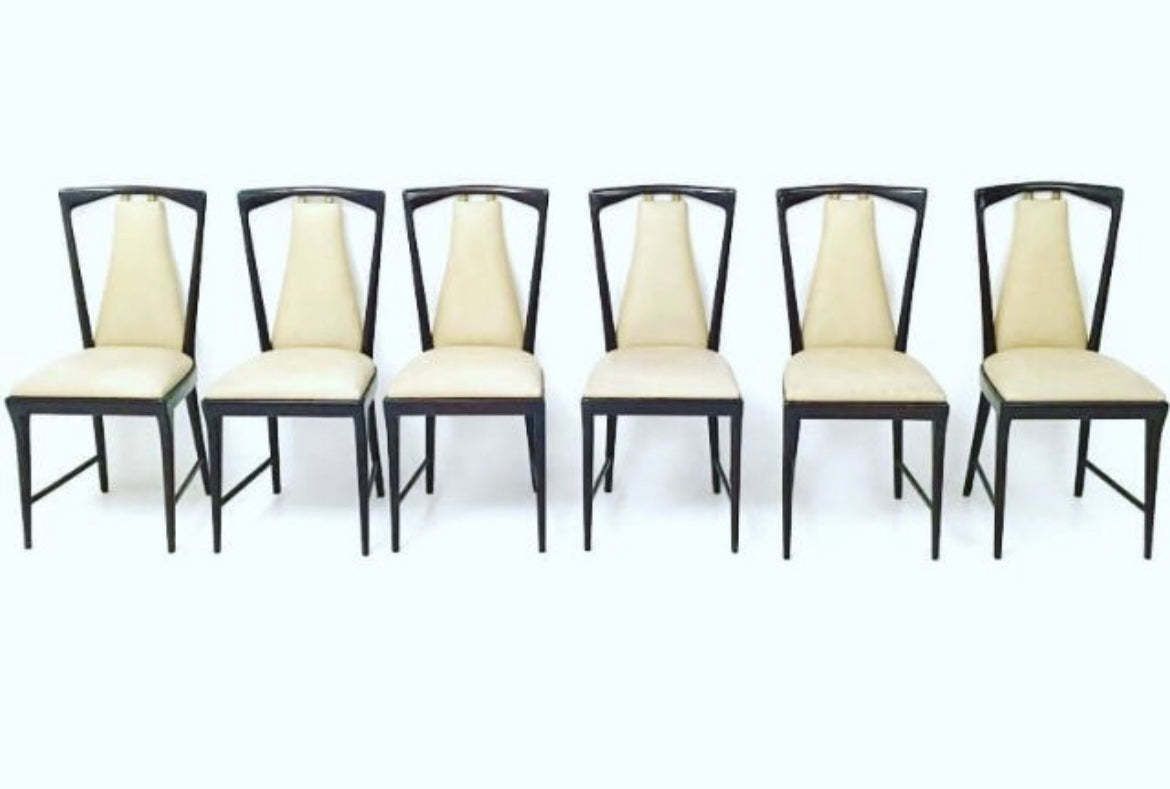 Set Of 6 Chairs By Osvaldo Borsani 1950  Design