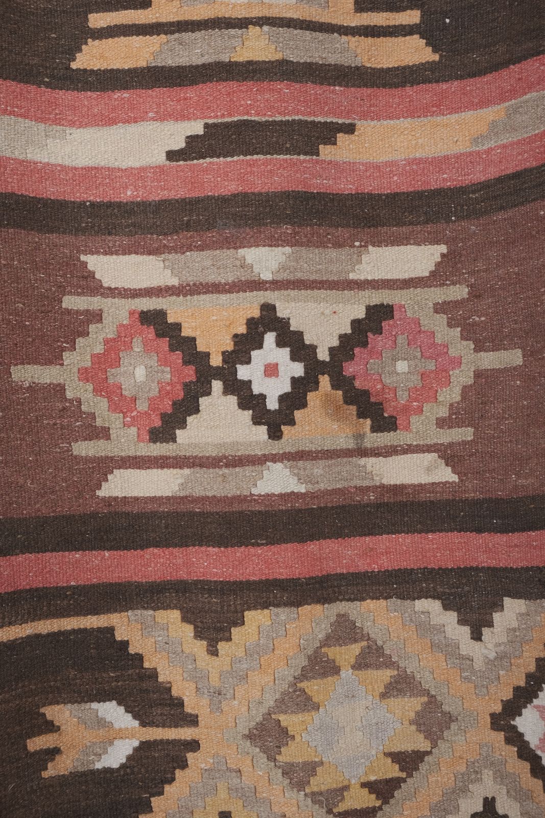 Turkish Puprle Brown Kilim Extra Long Hallway Runner With Boho Chic Style 78 X 728 Cm photo vinterior