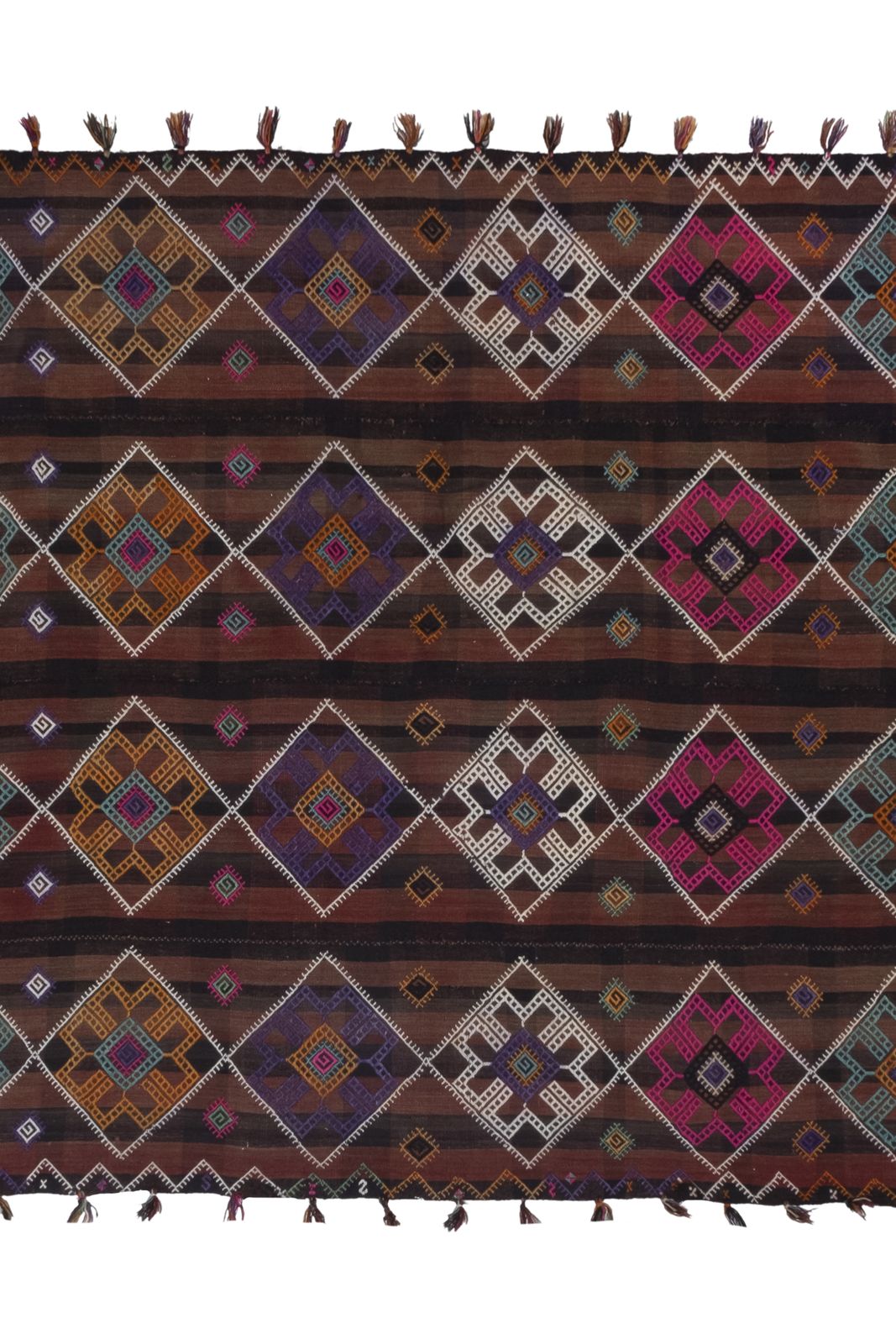 photo for sale Turkish Tribal Nomadic Flat Weave Pink Tone Kilim Rug  162 X 323