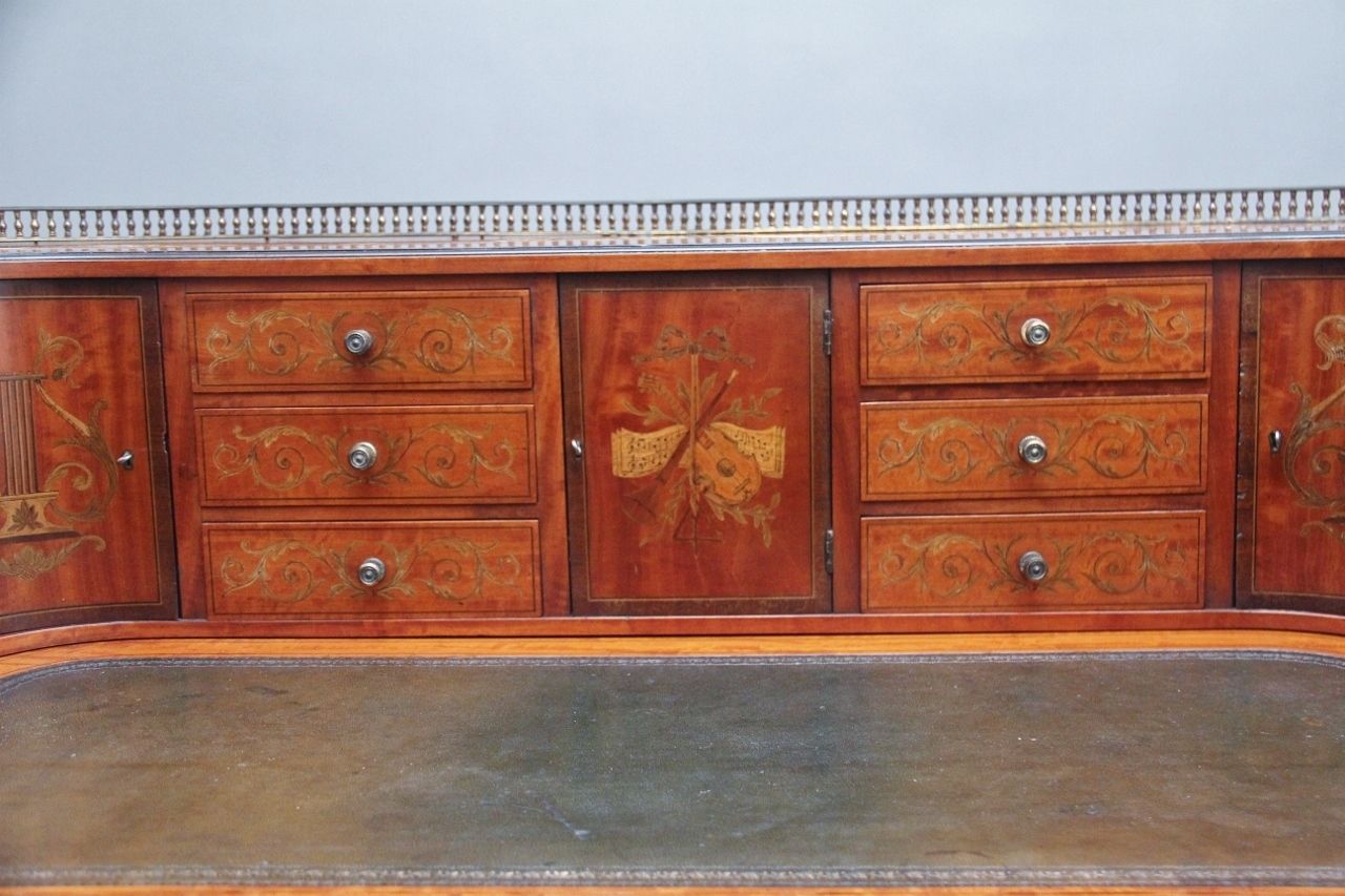 11950.0 19th Century Satinwood And Inlaid Carlton House Desk photo