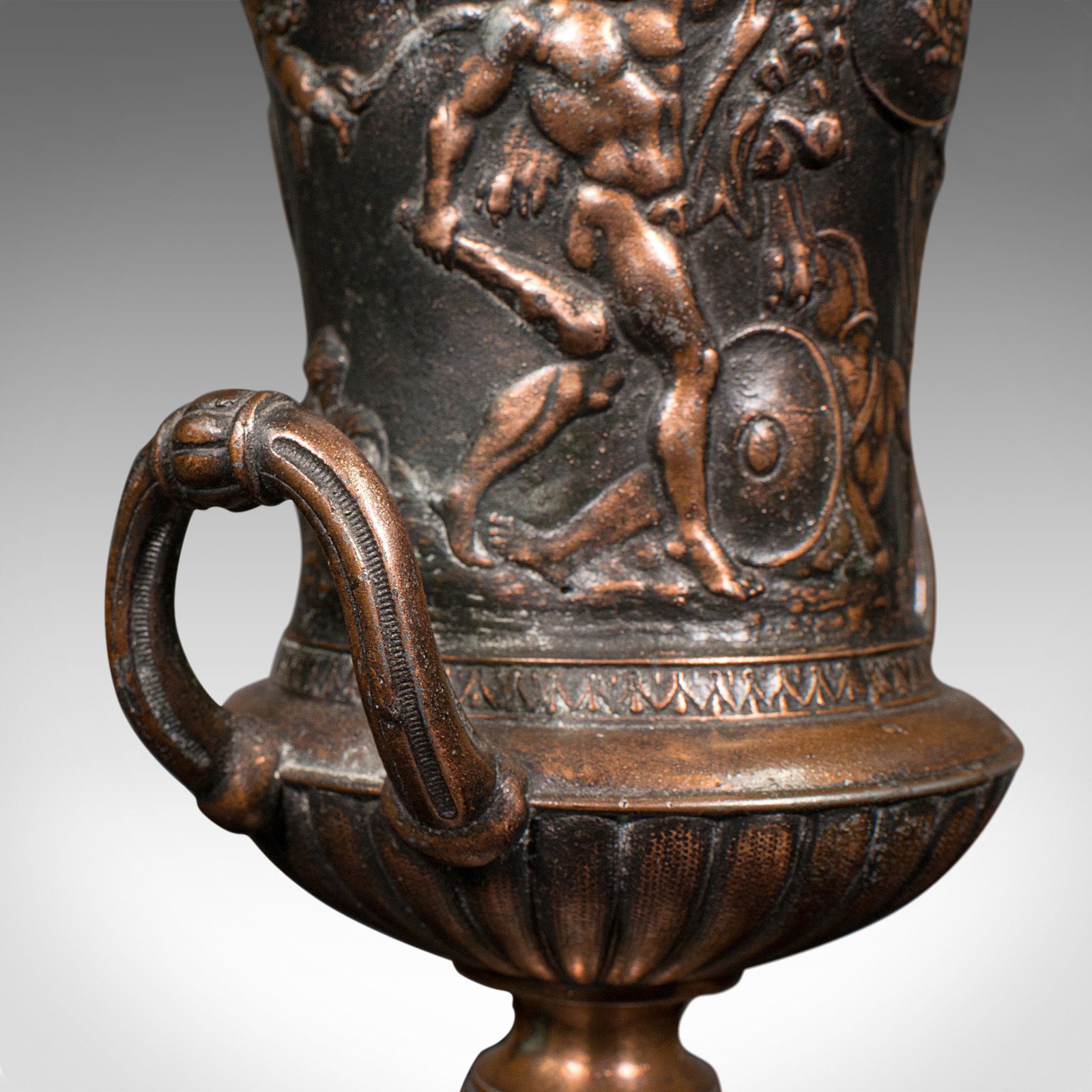 1875.0 Pair, Antique Grand Tour Urns, Italian, Decorative Vase, Roman Taste photo
