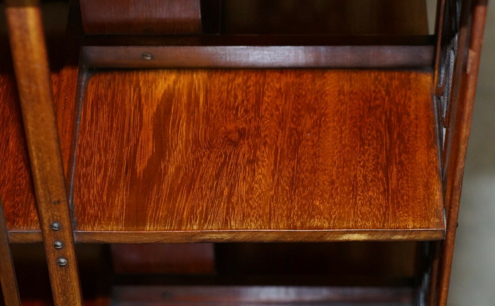 photo furniture Victorian Sheraton Revival Mahogany & Satinwood Revolving Book Side End Table