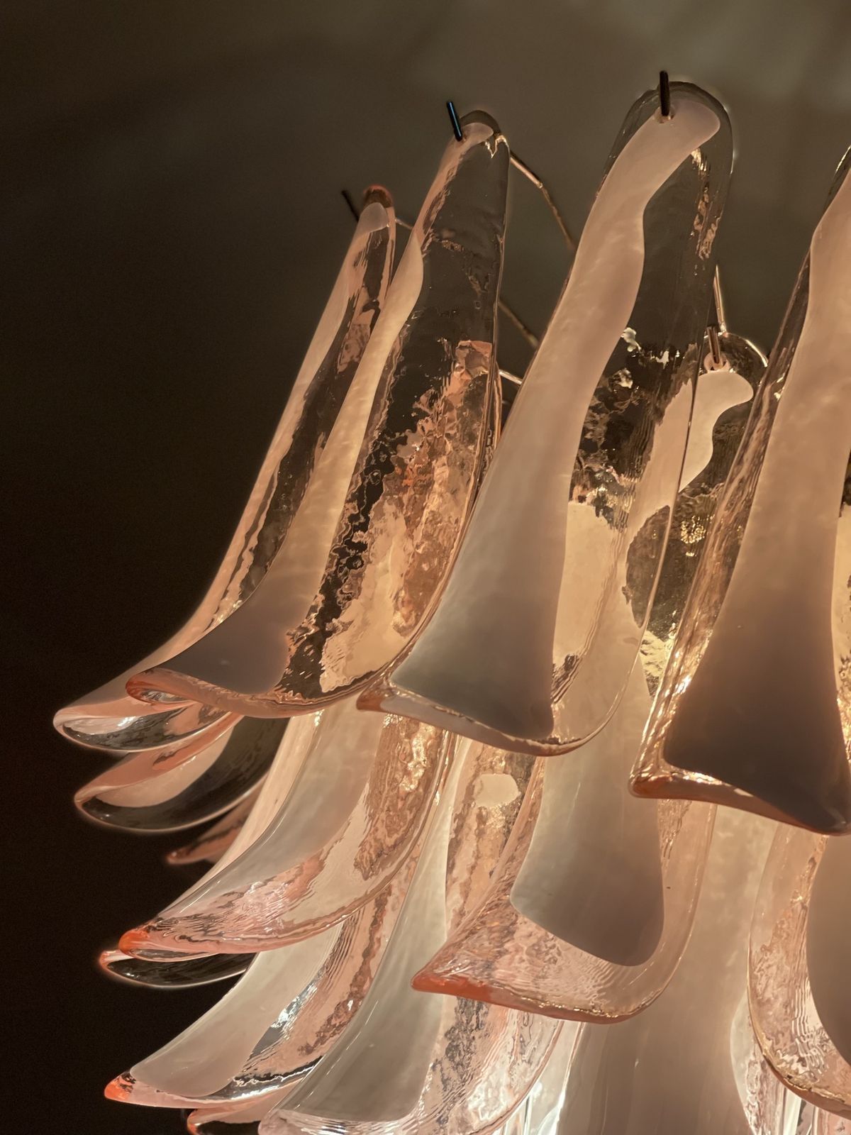 Pink Murano Glass Chandelier In The Style Of Mazzega   Large Size. photo furniture