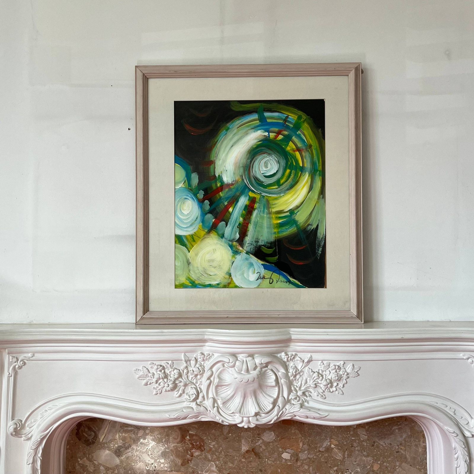 Signed Sir Terry Frost Painting On Paper photo furniture