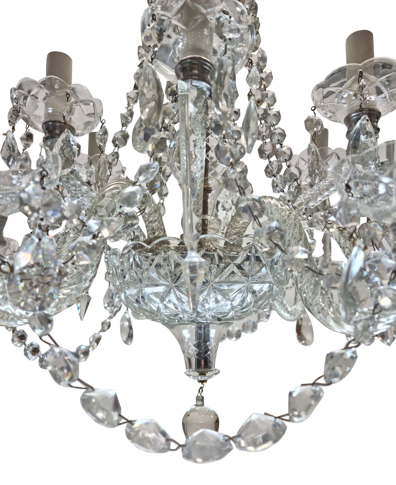 An English Twelve Light Cut Glass Chandelier photo 3304.0