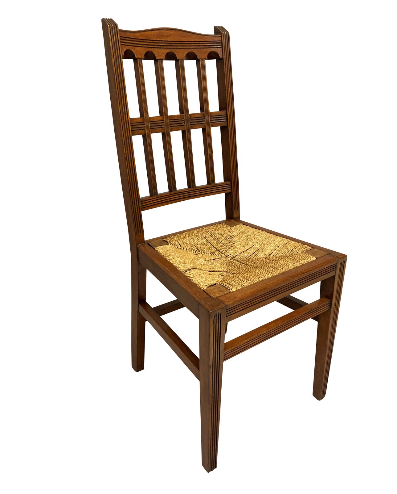 A Set Of Four English Mahogany Aesthetic Movement Dining Chairs photo for sale