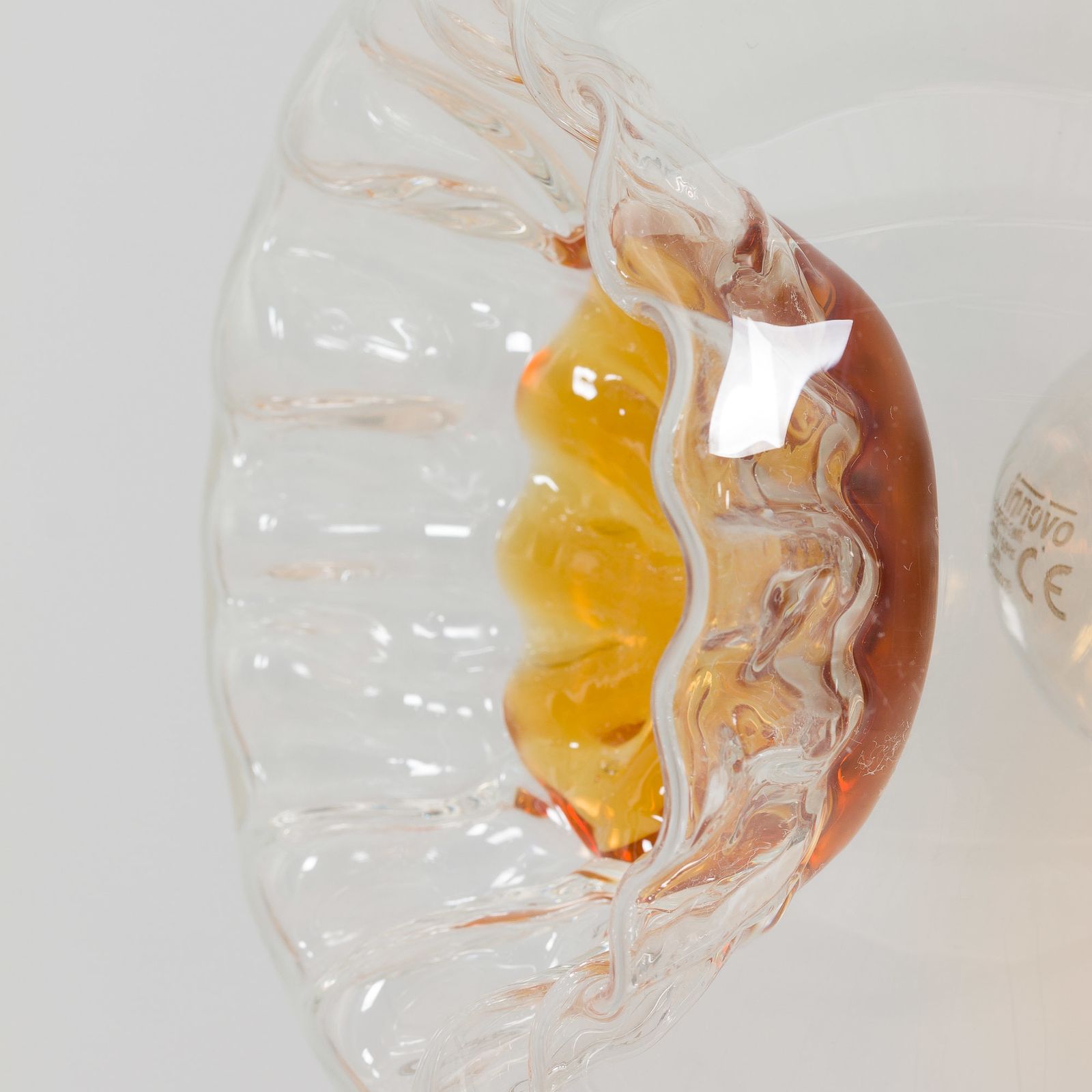 photo vinterior Mazzega Space Age Murano Glass Chrome Plated Chandelier, Italy 1970s