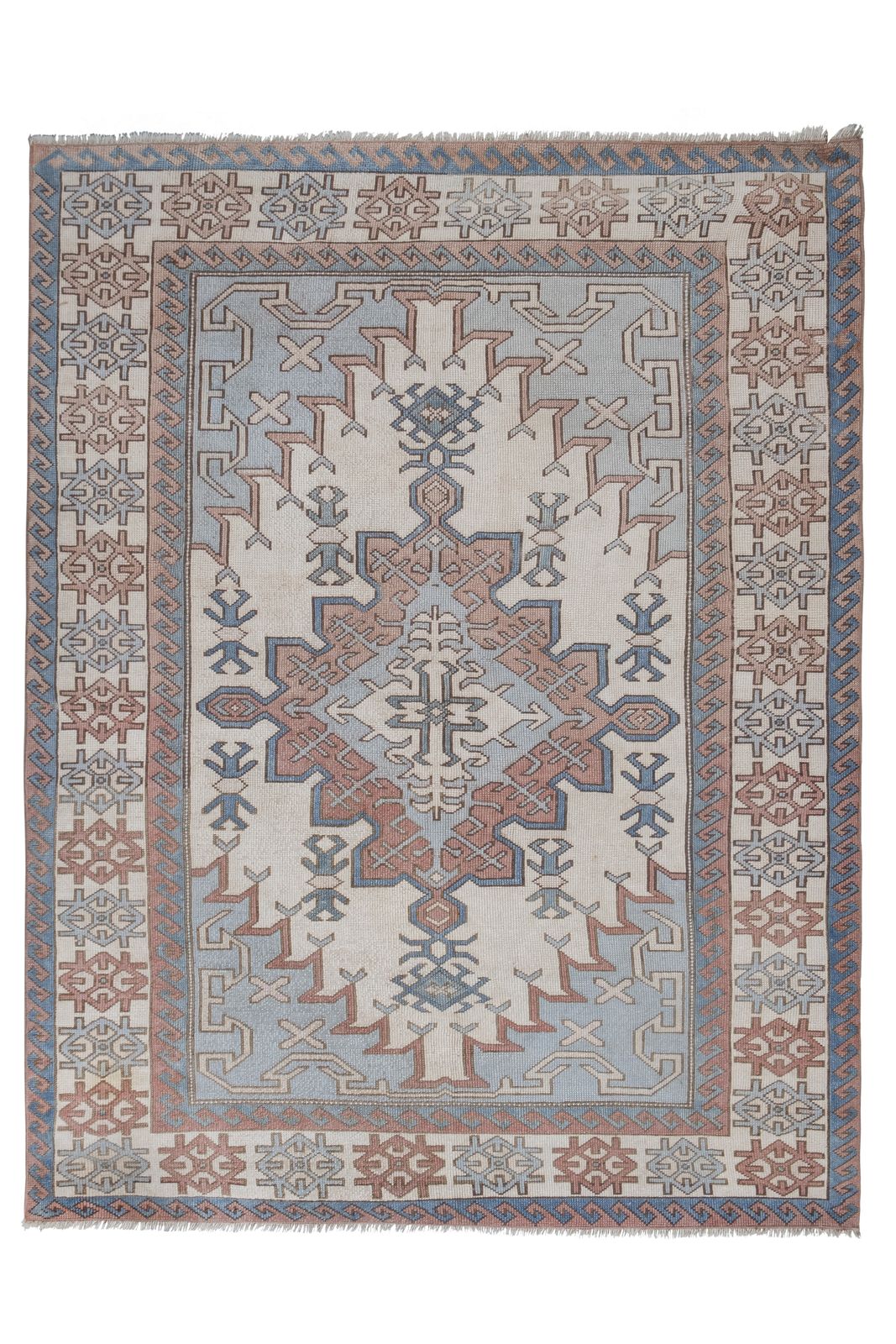 Vintage Oversize Gray Turkish Oushak Rug  173 X 227 Cm