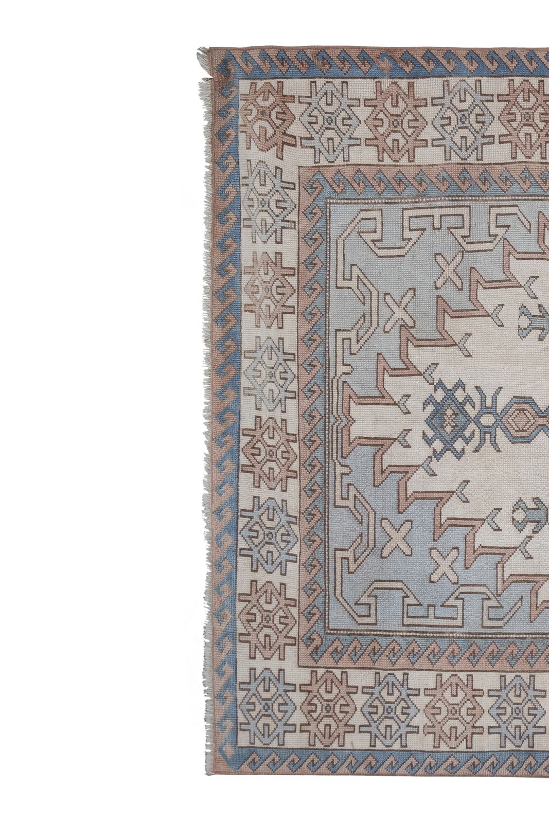 photo for sale Vintage Oversize Gray Turkish Oushak Rug  173 X 227 Cm