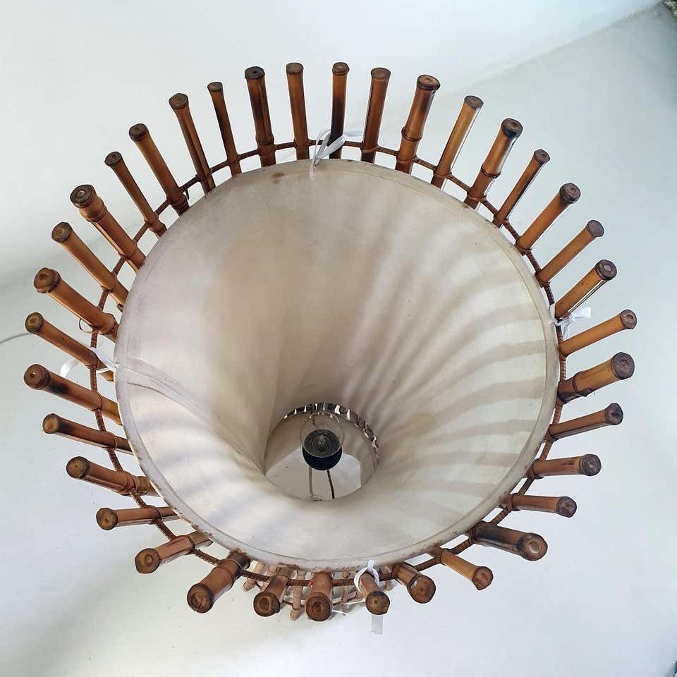 Mid Century Bamboo Floor Lamp After Franco Albini, 1960s photo for sale