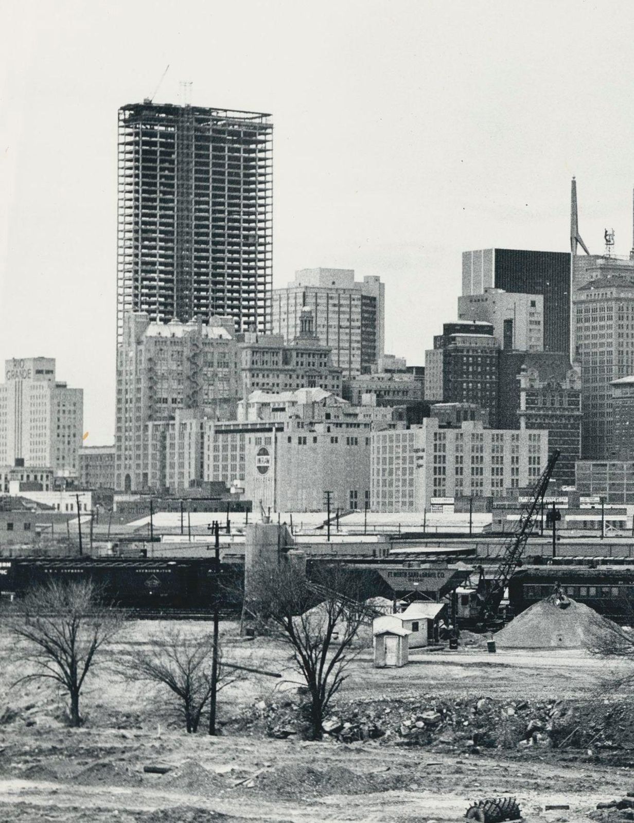Erich Andres Dallas Skyline, Black And White Photography, USA 1960s photo furniture