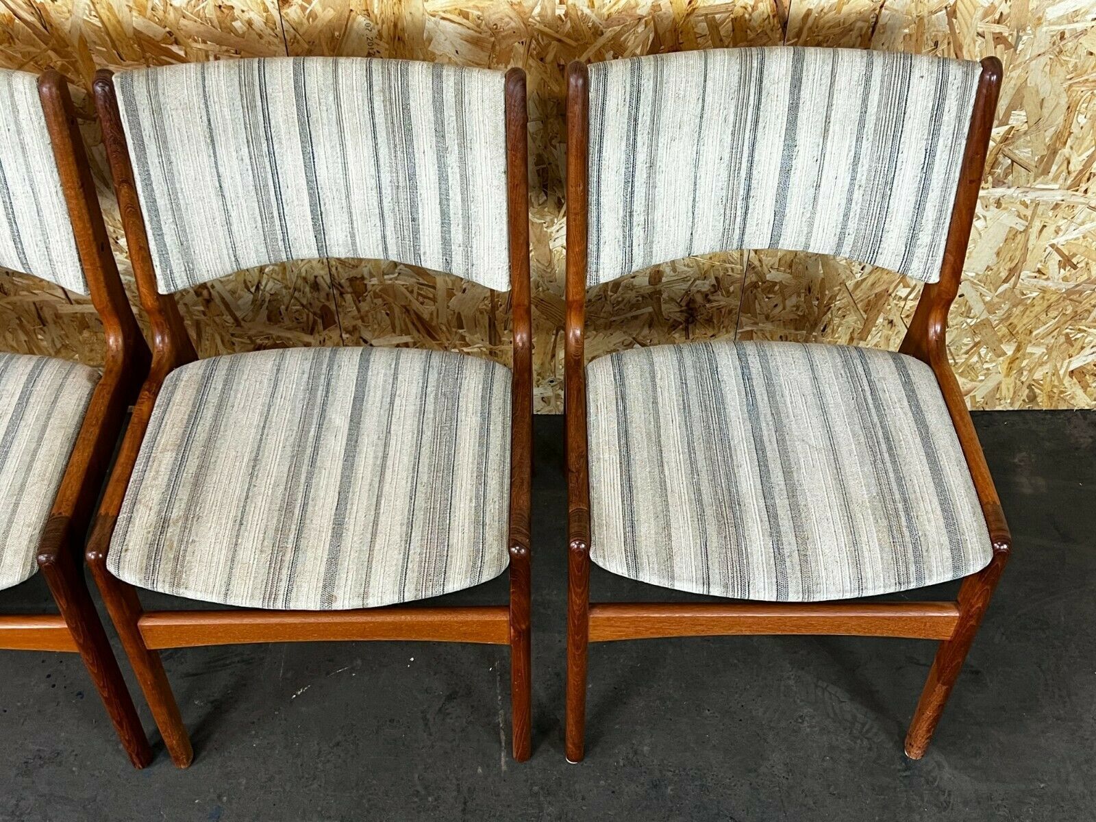 4x 60s 70s Teak Chairs Chair Dining Chair Henning Kjaernulf Danish 60s photo Furniture