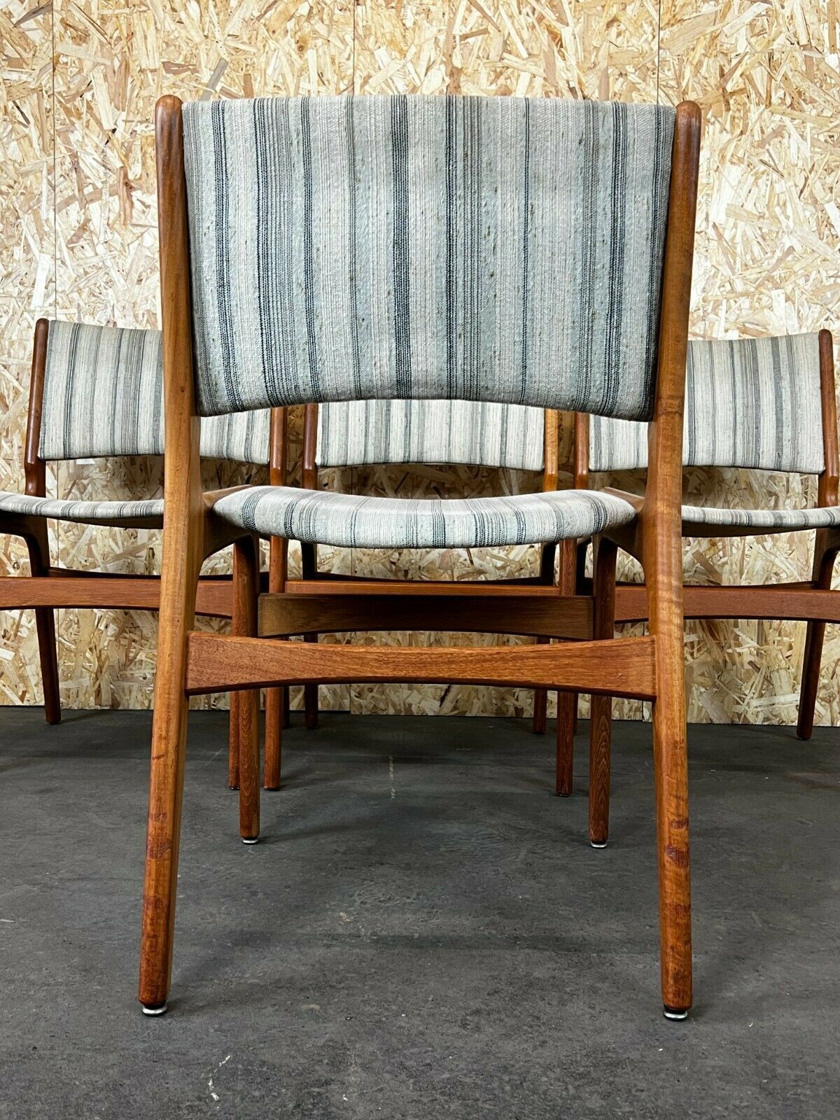 4x 60s 70s Teak Chairs Chair Dining Chair Henning Kjaernulf Danish 60s photo vintage