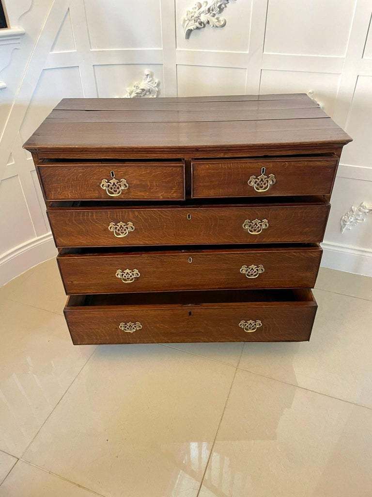 Antique George III Quality Oak Chest Of Drawers photo Furniture