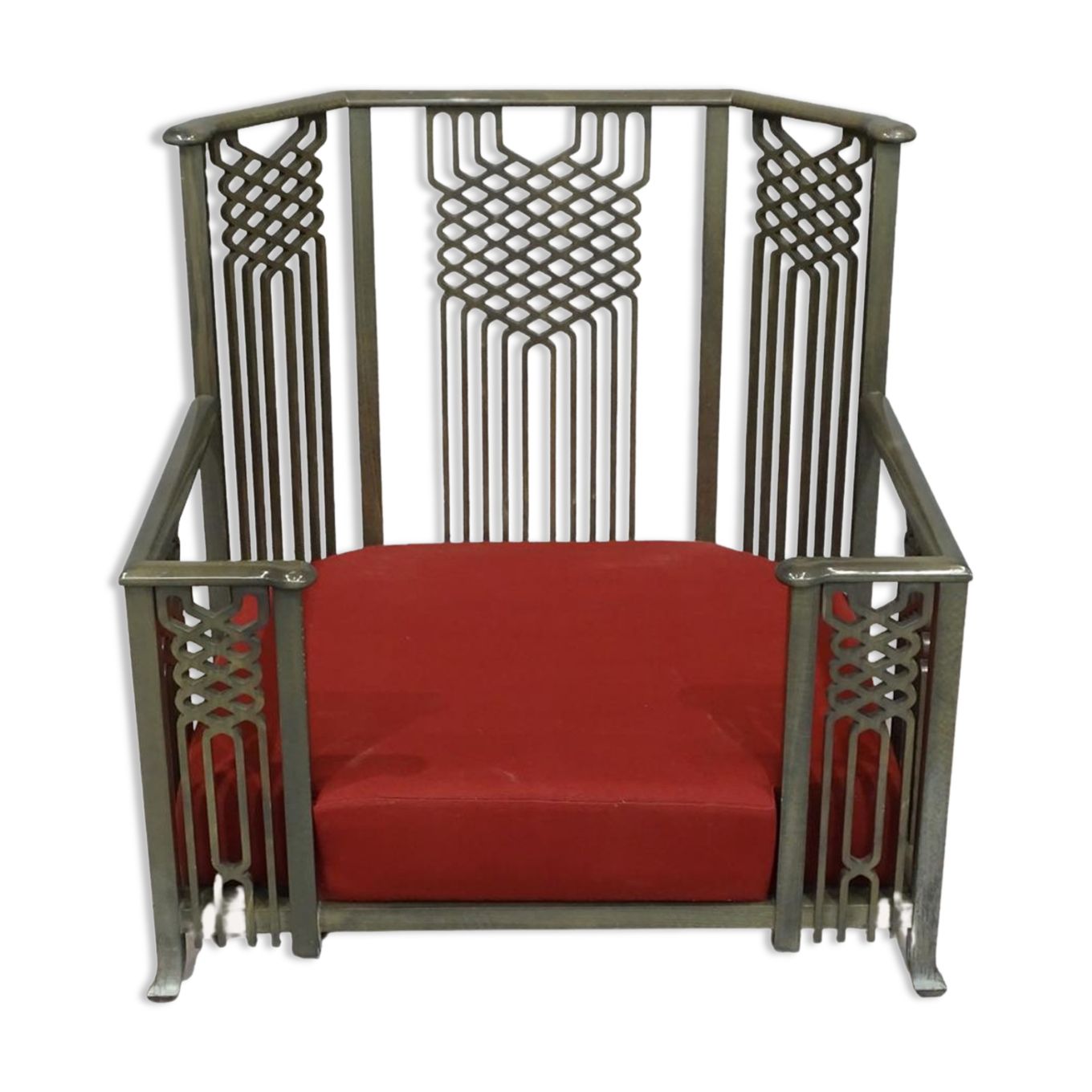 Italian Large "Chinoiserie" Lounge Chair By Giorgetti, 1970s 1980s photo furniture